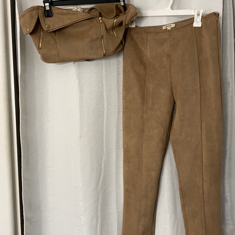 Two piece, suede set, fashion nova